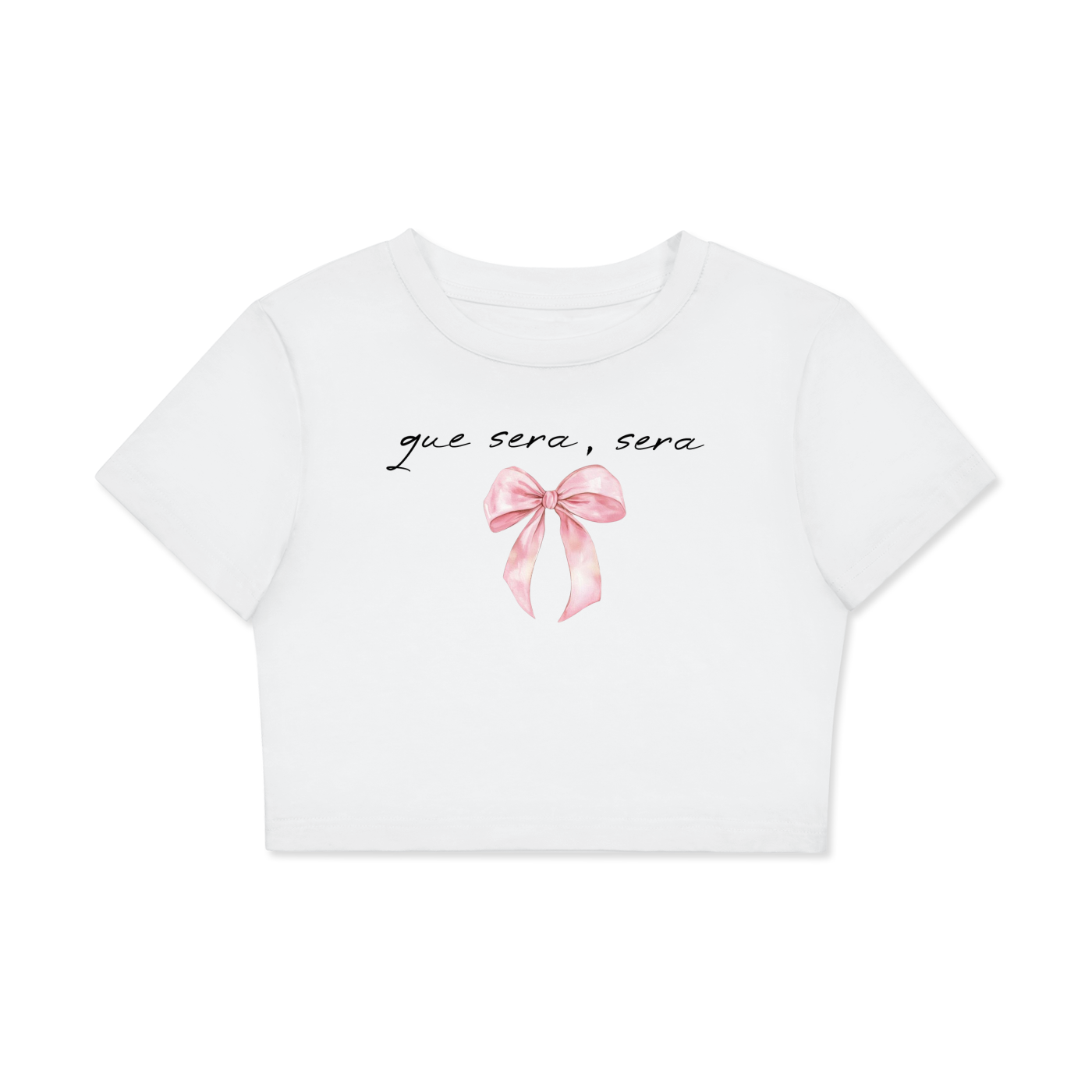 "Que Sera, Sera" Fitted Crop Tee