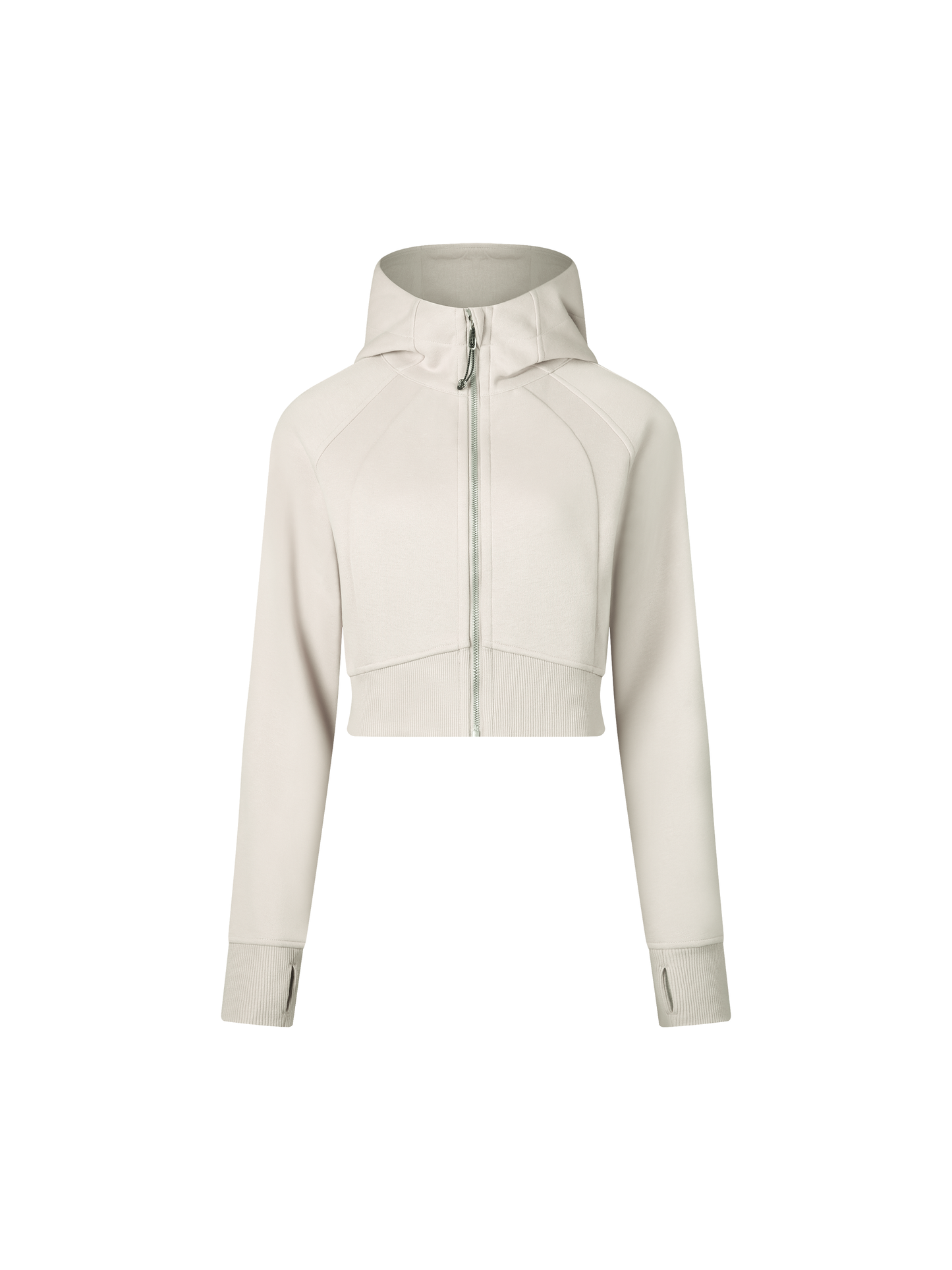 Blueberry Athletic Cropped Zip-Through Hoodie